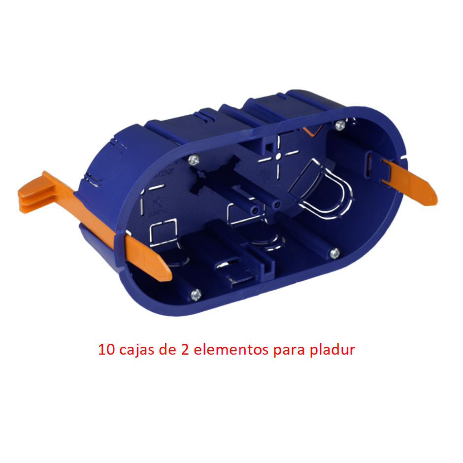 🥇 10 cajas de mecanismos universales de 2 elementos para pladur Serie Bleu  de Solera. Ref 5725GW al mejor precio con envío rápido - laObra