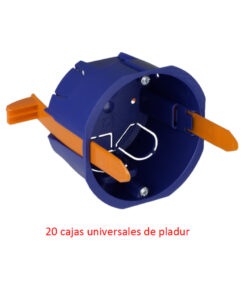 20 cajas de mecanismos universales para pladur Serie Bleu de Solera