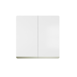Tecla doble interruptor con embellecedor de cromo BJC Miro