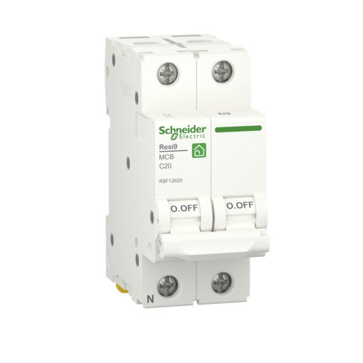 Automático magnetotérmico monofásico de vivienda RESI9 de 1P+N de 20A Schneider Electric