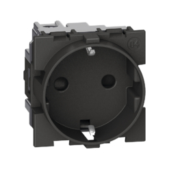 Base de enchufe schuko dark de 2P+T 16A a 250Vca Bticino Living Now KG4141