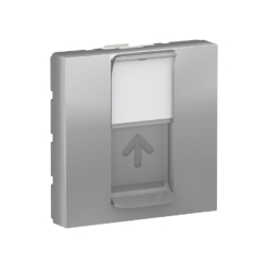 Conector RJ45 Cat 6 ancho New Unica Studio Aluminio Schneider