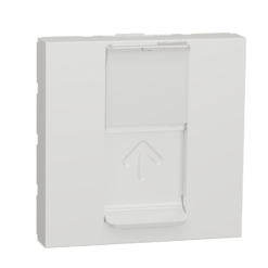 Conector RJ45 Cat 6 ancho New Unica Studio Blanco Polar Schneider