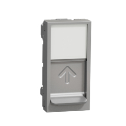 Conector RJ45 Cat 6 estrecho New Unica Studio Aluminio Schneider
