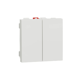 Doble Conmutador New Unica Studio Blanco Polar NU321318 Schneider