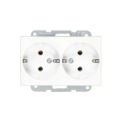 Doble base de enchufe schucko Panasonic Karre Plus 55 WDTT02152WH
