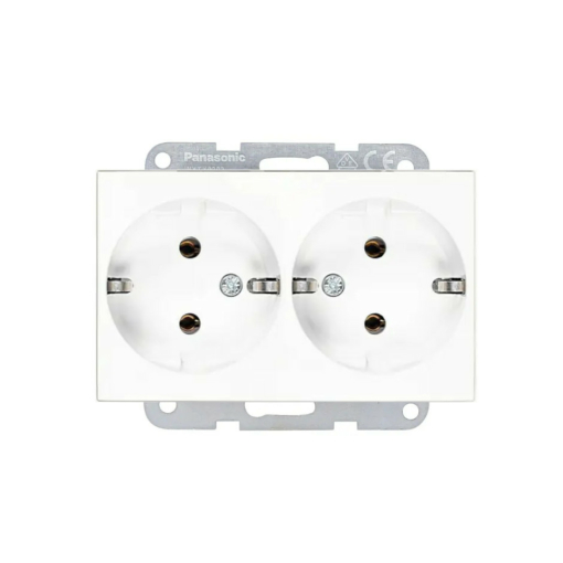 Doble base de enchufe schucko Panasonic Karre Plus 55 WDTT02152WH