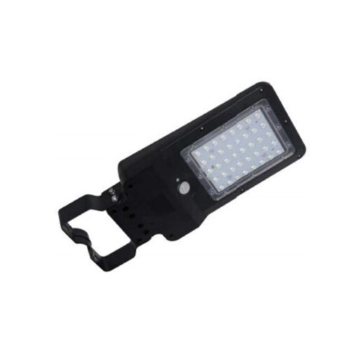 Farola led Solar 15W de cuerpo negro con detector de movimiento activado