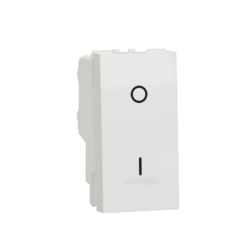 Interruptor Bipolar estrecho New Unica Studio Blanco Polar NU316218 Schneider