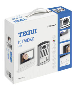 Kit vídeo 1 vivienda a 2 hilos, placa LINEA 2000 y monitor manos libres CLASSE 100 básico Tegui 379011