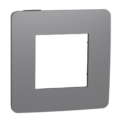 Marco de 1 elemento New Unica Studio Gris con soporte Negro NU280222 Schneider