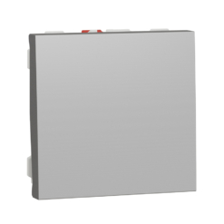 Pulsador Ancho New Unica Studio Aluminio NU320630 Schneider