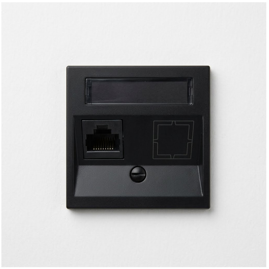 Tapa negra para la toma de datos RJ45 Cat.6 Panasonic Karre Plus 55 WDTR04201BL