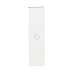 Tecla iluminable blanco de 1 módulo con símbolo de campana Bticino Living Now KW01D