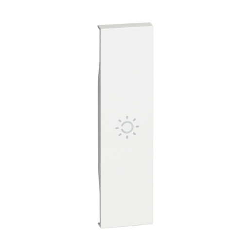 Tecla iluminable blanco de 1 módulo con símbolo de lámpara Bticino Living Now KW01A