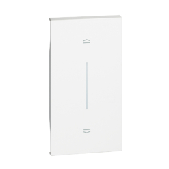 Tecla iluminable blanco para pulsador doble de persiana de 2 módulo Bticino Living Now KW05M2