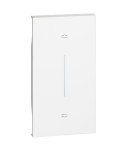 Tecla iluminable blanco para pulsador doble de persiana de 2 módulo Bticino Living Now KW05M2