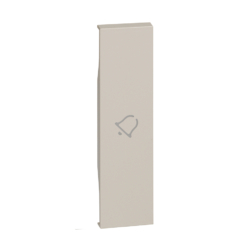Tecla iluminable sand de 1 módulo con símbolo de campana Bticino Living Now KM01D