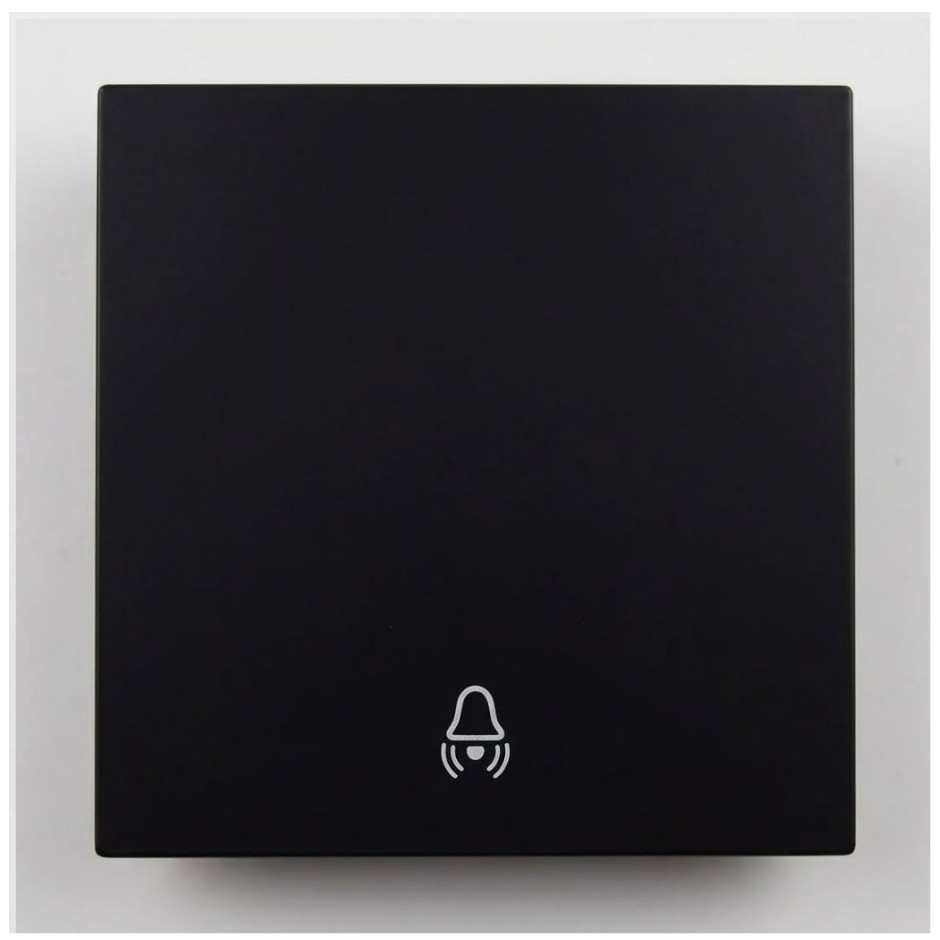 Tecla negra con símbolo de campana Panasonic Karre Plus 55 WDTR00191BL