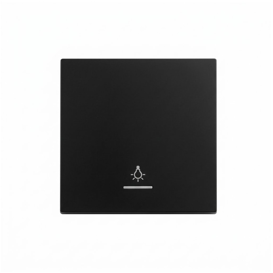 Tecla negra con visor y símbolo de luz Panasonic Karre Plus 55 WDTR00591BL