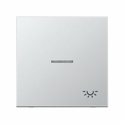 Tecla pulsador luz visor en aluminio Jung LS 990. Ref: AL2990KO5L