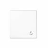 Tecla pulsador de timbre en blanco alpino Jung LS 990. Ref: LS990KWW