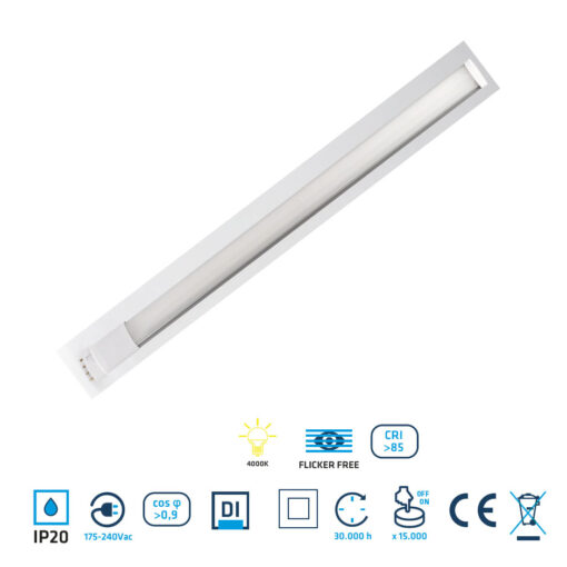 Tubo de led 2G11 de 21W en 4000 ºK de Threeline PLL21WBN