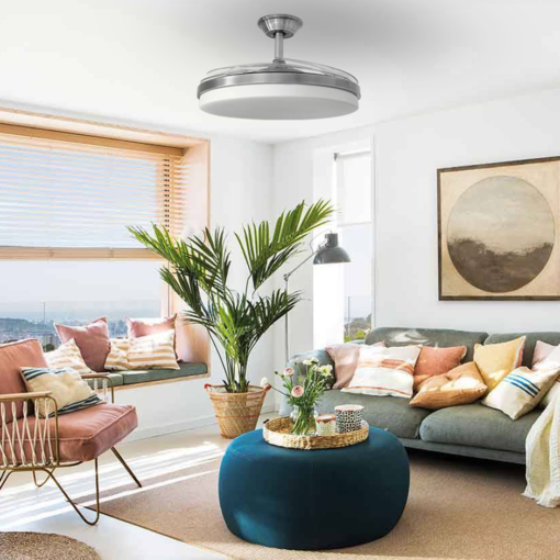 Ventilador Tahiti con aspas retráctil de 6 velocidades y iluminación led de 4000º K - Imagen 4