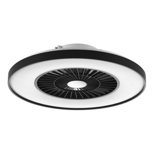 Plafón de led y ventilador con motor DC Mod. Atlantic negro