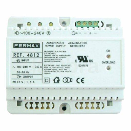 Alimentador DIN6 240Vac 18Vdc 1.5A Fermax 4812