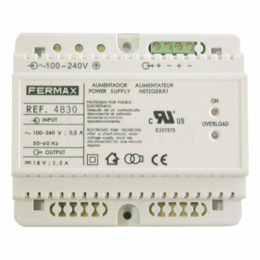 Alimentador DIN6 240Vac 18Vdc 3.5A Fermax 4830