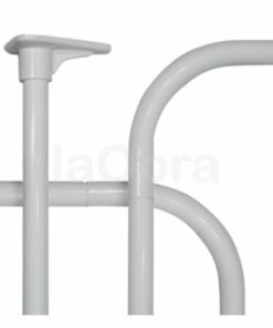 Barra en U para cortina baño aluminio blanco