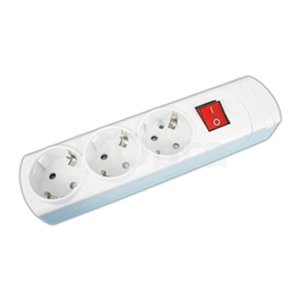 Regleta de enchufes 6 schuko con interruptor y protección sobretensiones  (1.5m cable) - Todo SAI