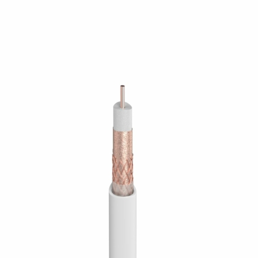 Cable coaxial blanco