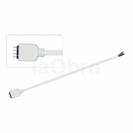 Cable conector macho tira led RGB