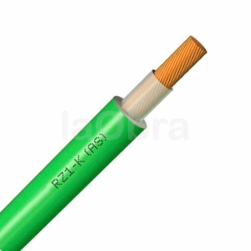 Cable eléctrico unipolar libre halógenos verde RZ1-K