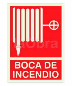 Cartel fotoluminiscente boca de incendio