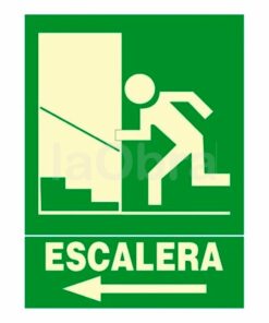 Cartel fotoluminiscente escalera de emergencia