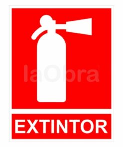 Cartel fotoluminiscente extintor