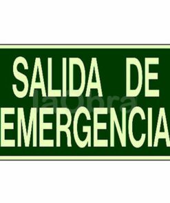 Placa fotoluminiscente pulsador de alarma. Evacuación y emergencia