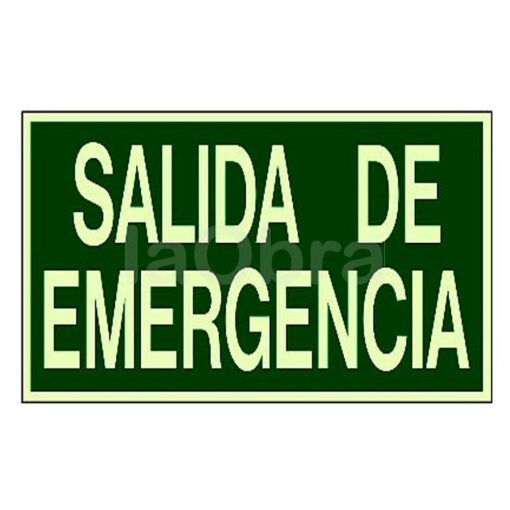 Cartel fotoluminiscente salida de emergencia