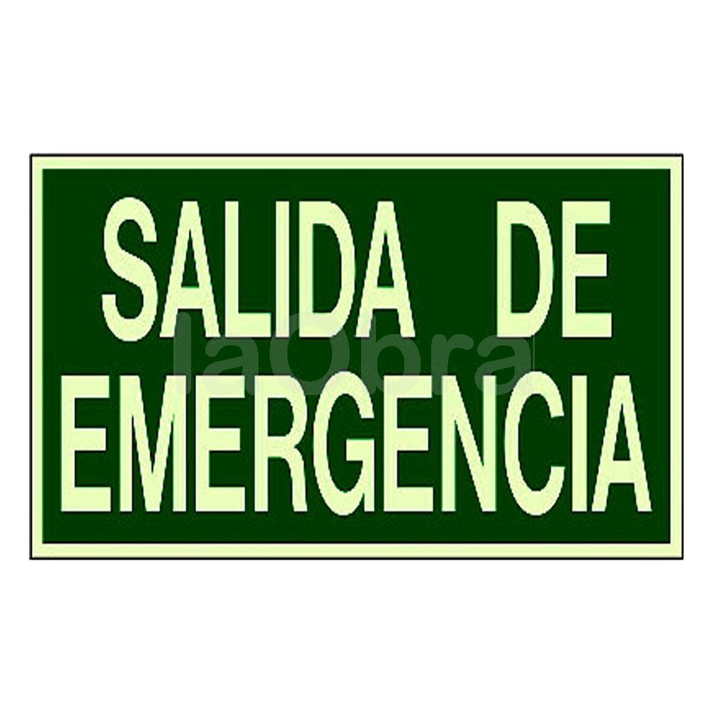 🥇 Cartel fotoluminiscente salida de emergencia al mejor precio con envío  rápido - laObra