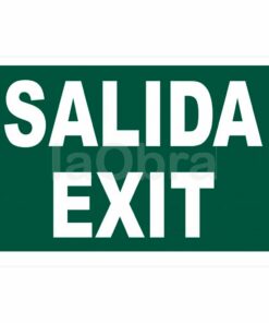 Cartel fotoluminiscente Salida Exit