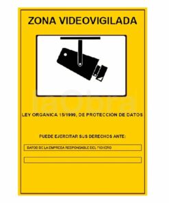 Cartel fotoluminiscente Zona de Videovigilancia