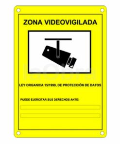 Cartel serigrafía zona videovigilada