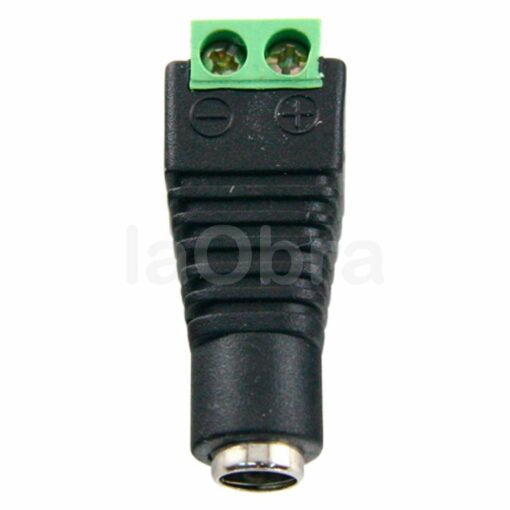 Conector DC macho con salida 2 terminales