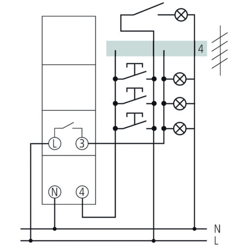 Esquema eléctrico esquema minutero escalera para 3 hilos ORBIS T-20