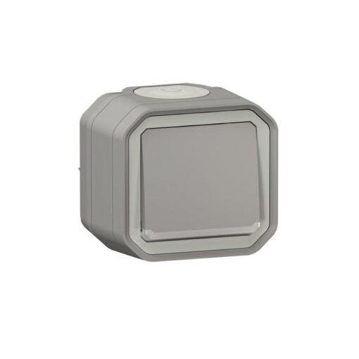 Cruzamiento monobloc de superficie IP 55 10AX 250V color gris Legrand Plexo