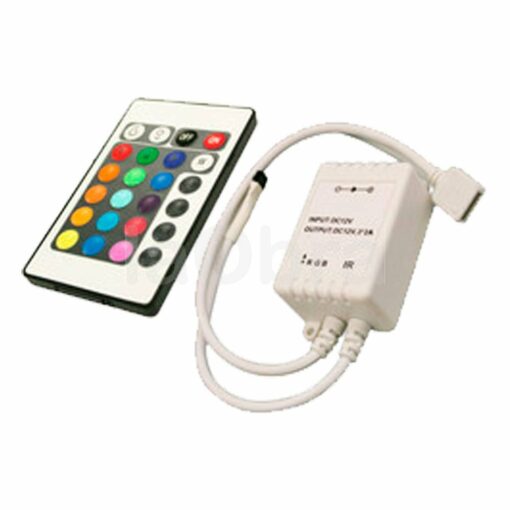 Conjunto controlador y mando a distancia tiras led RGB