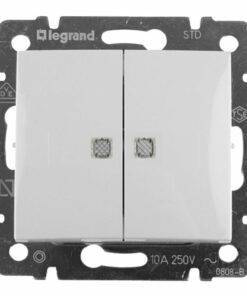 Doble conmutador luminoso Legrand Valena